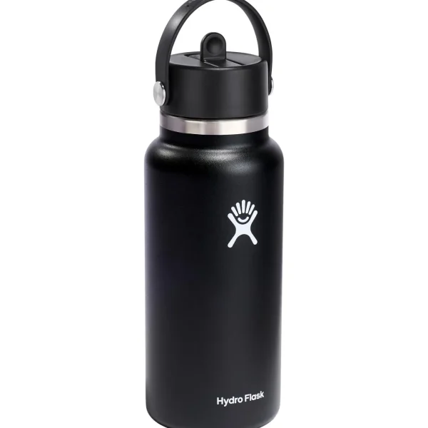 Women Hydro Flask 32oz Wide Mouth Flex Straw Cap Water Bottle
