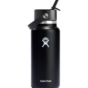 Women Hydro Flask 32oz Wide Mouth Flex Straw Cap Water Bottle