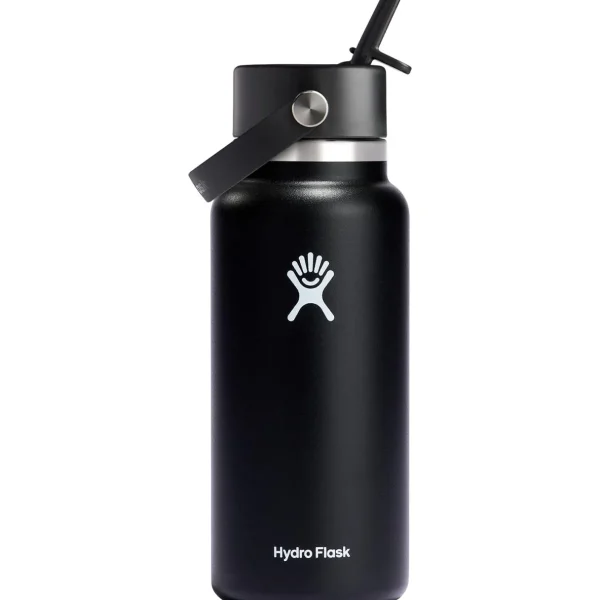 Women Hydro Flask 32oz Wide Mouth Flex Straw Cap Water Bottle
