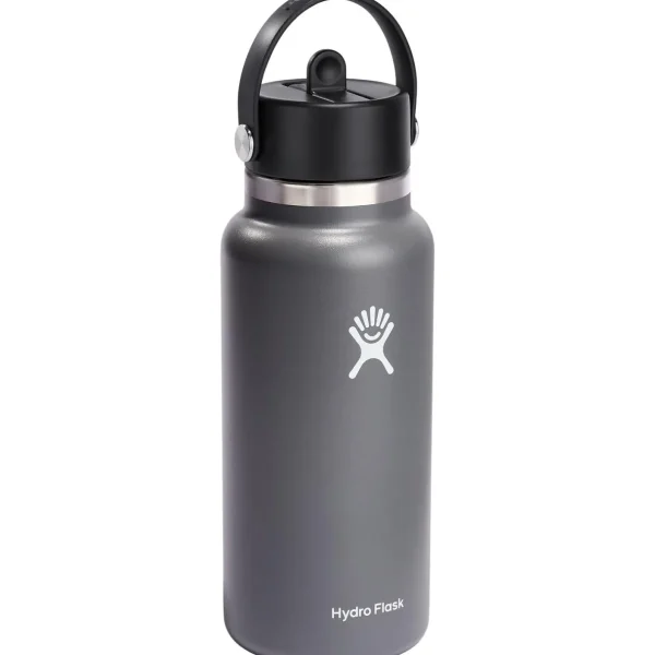 Women Hydro Flask 32oz Wide Mouth Flex Straw Cap Water Bottle