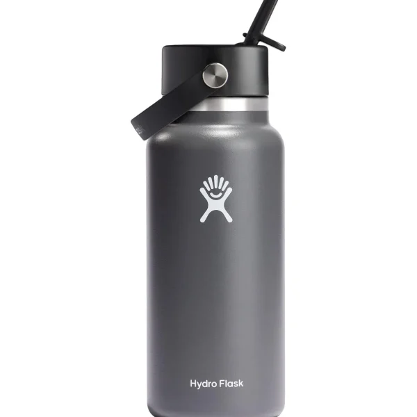 Women Hydro Flask 32oz Wide Mouth Flex Straw Cap Water Bottle