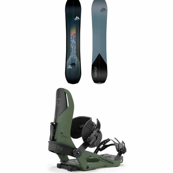 Jones Frontier Splitboard + Union Charger Splitboard Bindings 2025