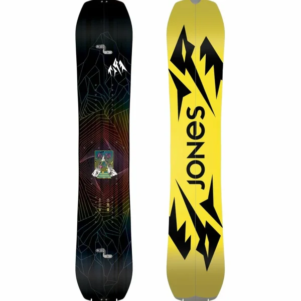 Jones Mountain Twin Splitboard + Union Charger Splitboard Bindings + Nomad Universal Tail Clip Splitboard Skins 2025
