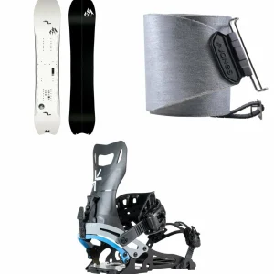 Jones Ultralight Stratos Splitboard + Nomad Pro Quick Tension Tail Clip Splitboard Skins + Karakoram Nomad + Split Interface Splitboard Bindings 2025