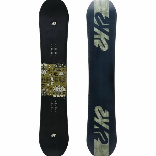 K2 Afterblack Snowboard + Formula Snowboard Bindings 2025