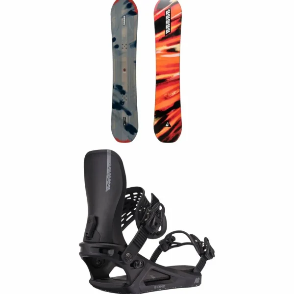 K2 Antidote Snowboard + Bond Snowboard Bindings 2025
