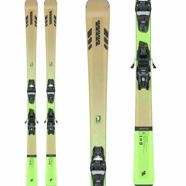 K2 Disruption 78 C Skis + M3 11 Compact Quikclik Bindings 2023 - Used