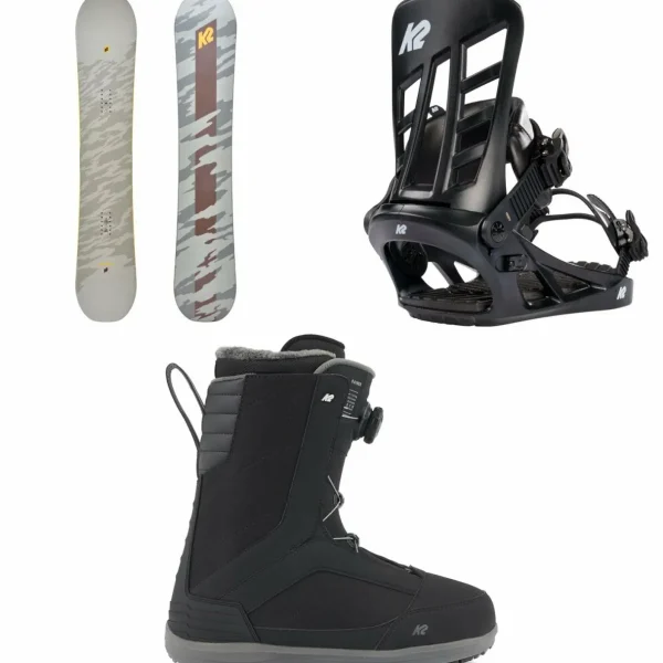 K2 Gateway Pop Snowboard + Indy Snowboard Bindings + Raider Snowboard Boots 2025