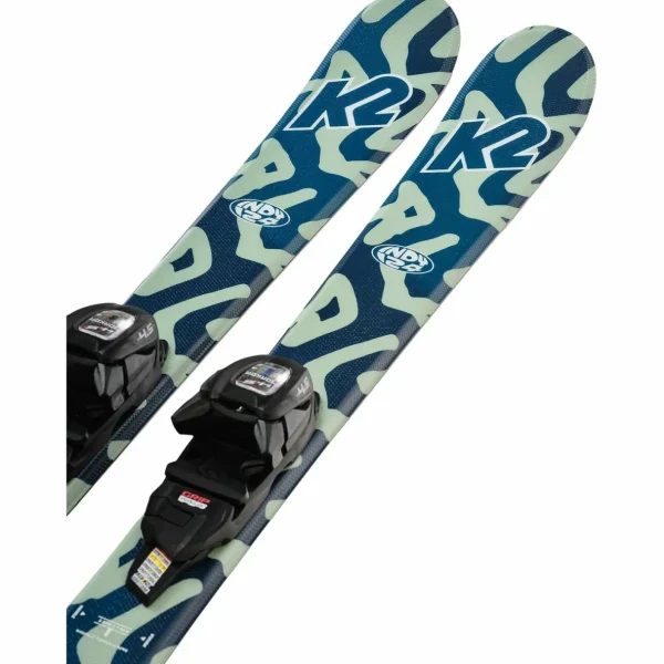 Kids K2 Indy Skis + FDT 4.5 Bindings + Indy 1 Ski Boots + evo Sessel Helmet + Goggle Combo - Kids'