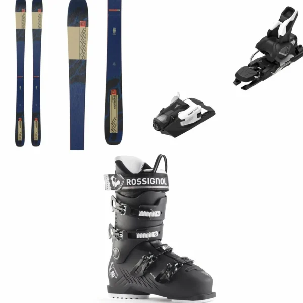 K2 Mindbender 90 C Skis + Atomic Strive 12 GW Ski Bindings + Rossignol Hi-Speed 80 HV Ski Boots