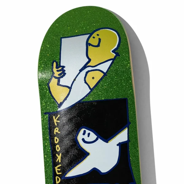 Krooked Worrest Gold Burd Twin Tail Slick 8.3 Skateboard Deck