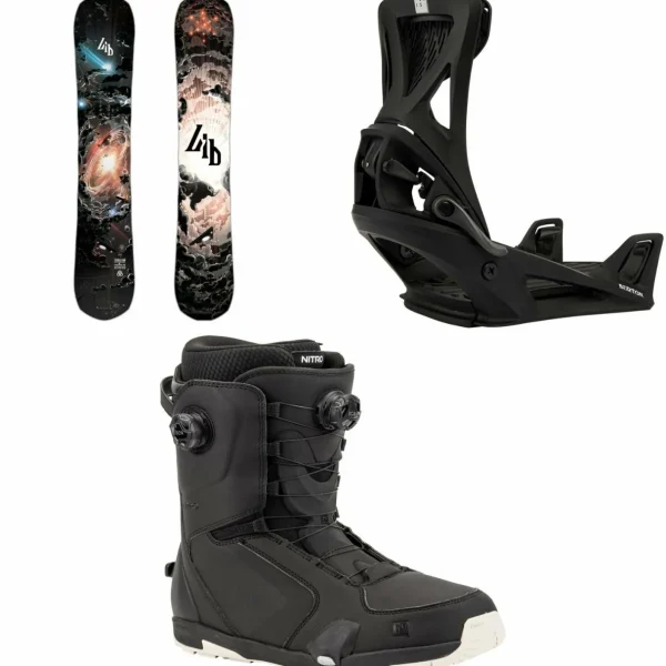 Lib Tech T. Rice Pro Snowboard + Burton Step On Genesis Snowboard Bindings  + Nitro Darkseid Step On Boa Snowboard Boots 2025