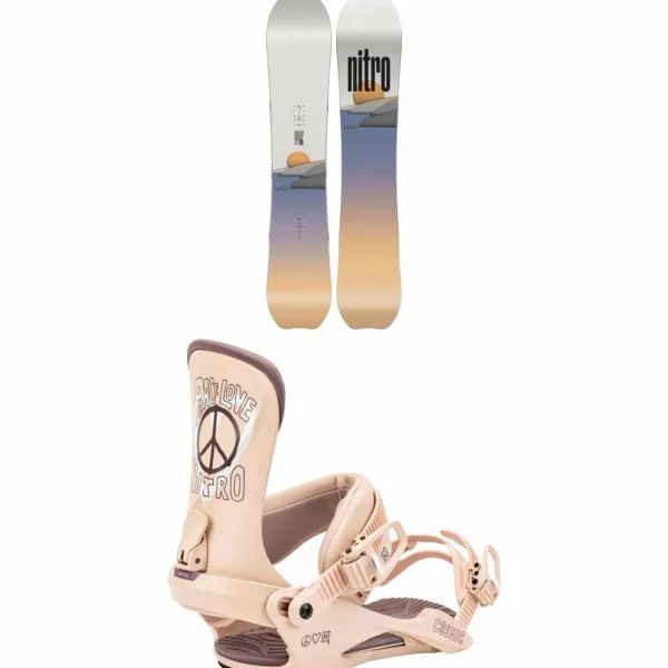 Nitro Drop Snowboard + Cosmic Snowboard Bindings - Women's 2025