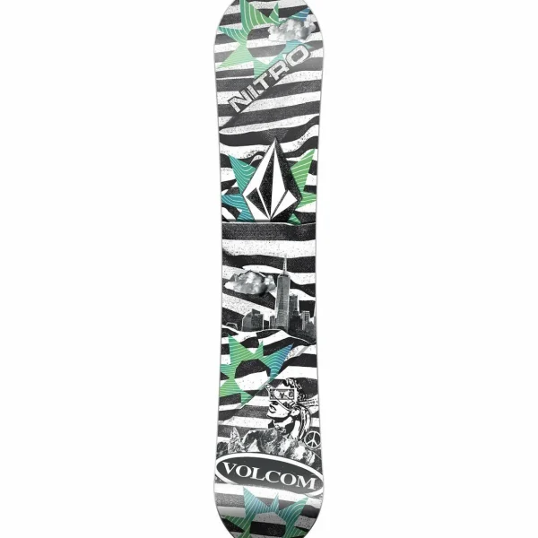 Kids Nitro Ripper x Volcom Snowboard + Mini Charger Snowboard Bindings - Kids 2025