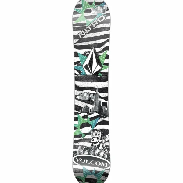 Kids Nitro Ripper x Volcom Snowboard + Micro Charger Snowboard Bindings - Kids 2025