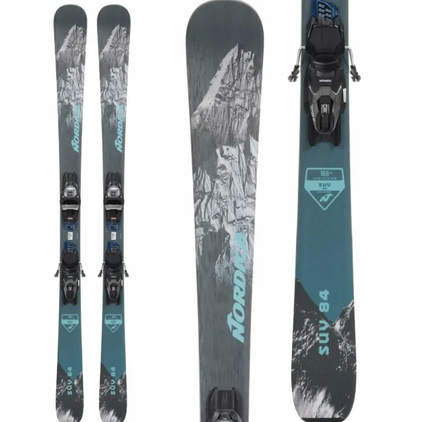 Nordica SUV 84 + TP2 Compact FDT Ski Bindings + Rossignol Kelia 50 Ski Boots - Women's + evo Merge Ski Poles 2024