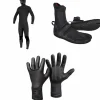 O'Neill 4/3+ Hyperfreak Chest Zip Hooded Wetsuit + 3/2 Psycho Tech Split Toe Wetsuit Boots + 3mm Psycho Tech Gloves