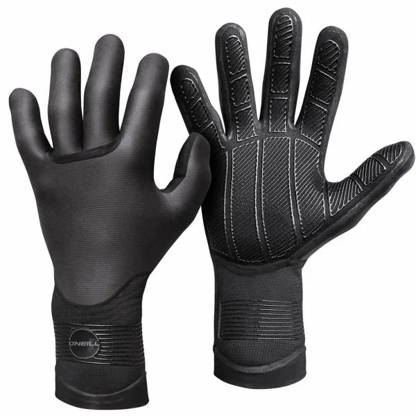 O'Neill 4/3+ Hyperfreak Chest Zip Hooded Wetsuit + 3/2 Psycho Tech Split Toe Wetsuit Boots + 3mm Psycho Tech Gloves