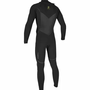 O'Neill 4.5/3.5 Mutant Legend Chest Zip Hooded Wetsuit + 3/2 Psycho Tech Split Toe Wetsuit Boots