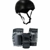 Pro-Tec Classic Skate Skateboard Helmet + Street Gear Junior Open Back Skateboard Pads
