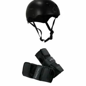 Pro-Tec Classic Skate Skateboard Helmet + Street Skateboard Wrist Pads