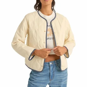 Women Rhythm Check Quilted Jacket - Women's