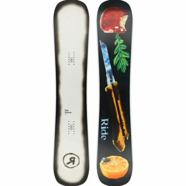 Ride Burnout Snowboard + A-6 Snowboard Bindings + Deadbolt Zonal Snowboard Boots 2025