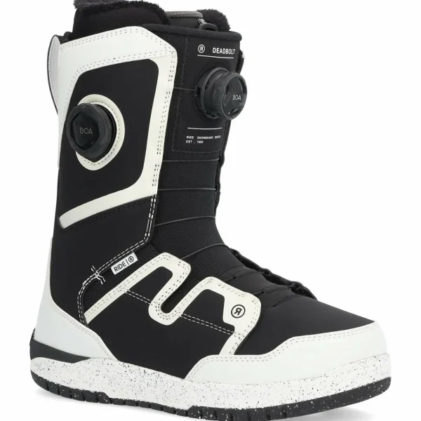 Ride Burnout Snowboard + A-6 Snowboard Bindings + Deadbolt Zonal Snowboard Boots 2025