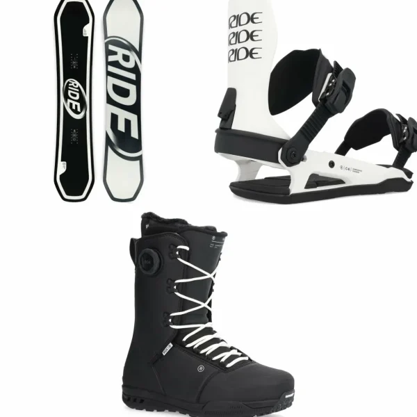Ride Zero Snowboard + C-6 Snowboard Bindings + Fuse Snowboard Boots 2025