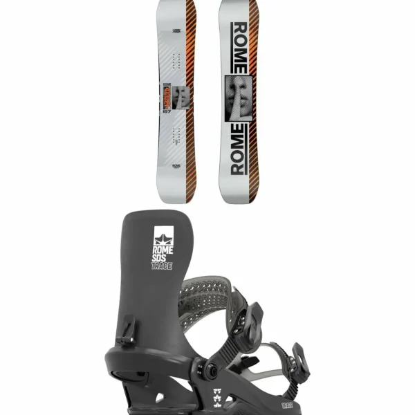 Rome Agent Snowboard + Trace Snowboard Bindings 2025