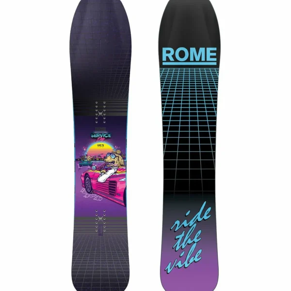 Rome Service Dog Snowboard + Trace Snowboard Bindings 2025