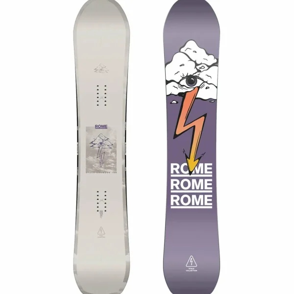 Rome Stale Crewzer Snowboard + 390 Boss Snowboard Bindings 2025