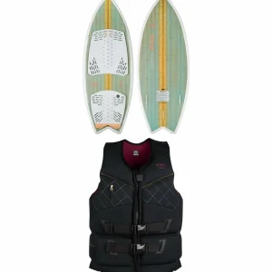 Ronix Koal Classic Fish Wakesurf Board + Supernova Capella 3.0 CGA Wake Vest - Women's 2023