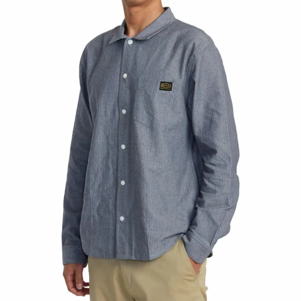 RVCA Dayshift Stripe II Long-Sleeve Shirt - Men's
