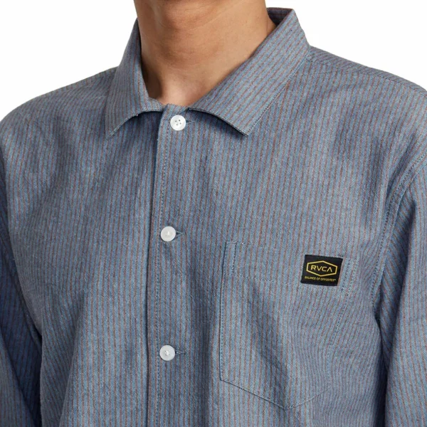 RVCA Dayshift Stripe II Long-Sleeve Shirt - Men's