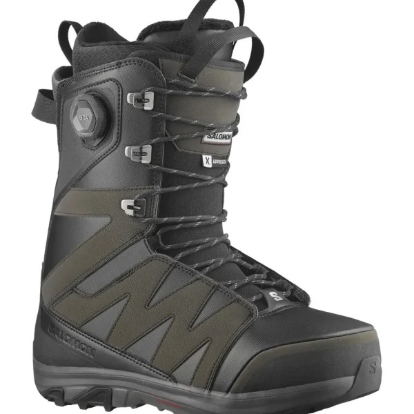 Salomon Dancehaul Snowboard + District Snowboard Bindings + X Approach Lace SJ Boa Snowboard Boots 2025
