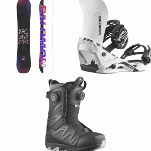 Salomon No Drama Snowboard + Hologram Snowboard Bindings  + Ivy BOA SJ Snowboard Boots - Women's 2025