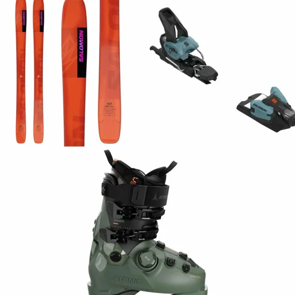 Salomon QST 106 Skis + Strive 12 GW Ski Bindings + Atomic Hawx Prime 120 S BOA GW Ski Boots 2025