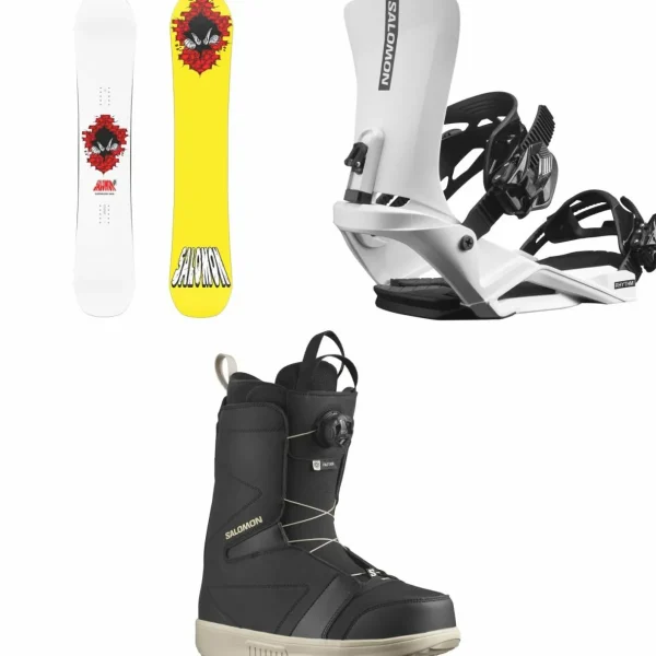 Salomon Sleepwalker Snowboard + Rhythm Snowboard Bindings + Faction Boa Snowboard Boots 2025