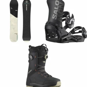 Salomon Super 8 Snowboard + District Snowboard Bindings + Echo Dual Boa Snowboard Boots 2025