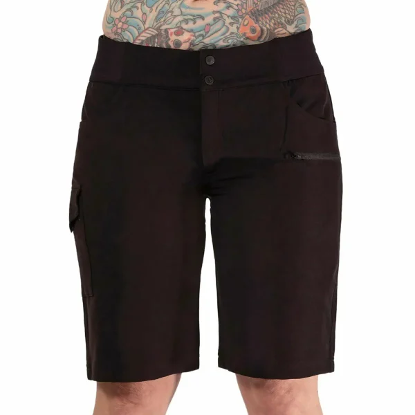 Women Shredly All Time 11" Zipper Snap Mid-Rise Shorts - Women's
