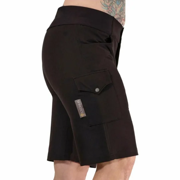 Women Shredly All Time 11" Zipper Snap Mid-Rise Shorts - Women's