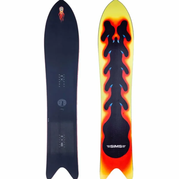 Sims Solo Snowboard + Ride C-6 Snowboard Bindings 2024