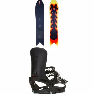Sims Solo Snowboard + Season Universal Snowboard Bindings