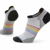 Women Smartwool Run Zero Cushion Pride Rainbow Low Ankle Socks - Unisex