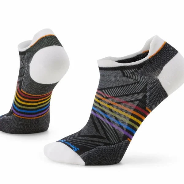 Women Smartwool Run Zero Cushion Pride Rainbow Low Ankle Socks - Unisex