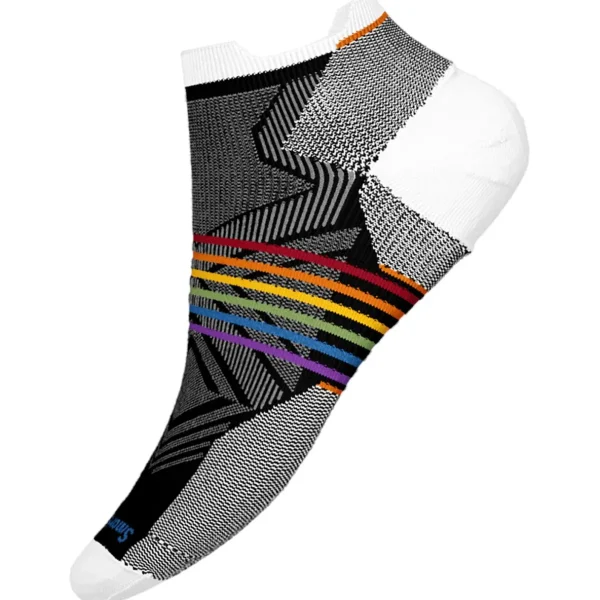 Women Smartwool Run Zero Cushion Pride Rainbow Low Ankle Socks - Unisex