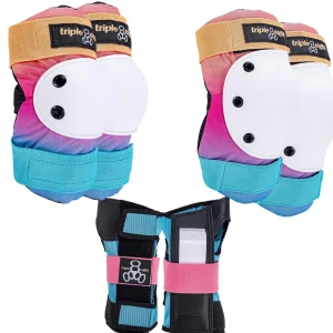 Triple 8 Saver Series Color Collection Skateboard Pad Set