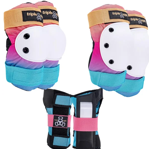 Triple 8 Saver Series Color Collection Skateboard Pad Set