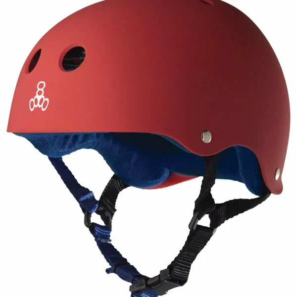Triple 8 Sweatsaver w/ Liner Skateboard Helmet + Saver Series High Impact Adult Skateboard Pad Set